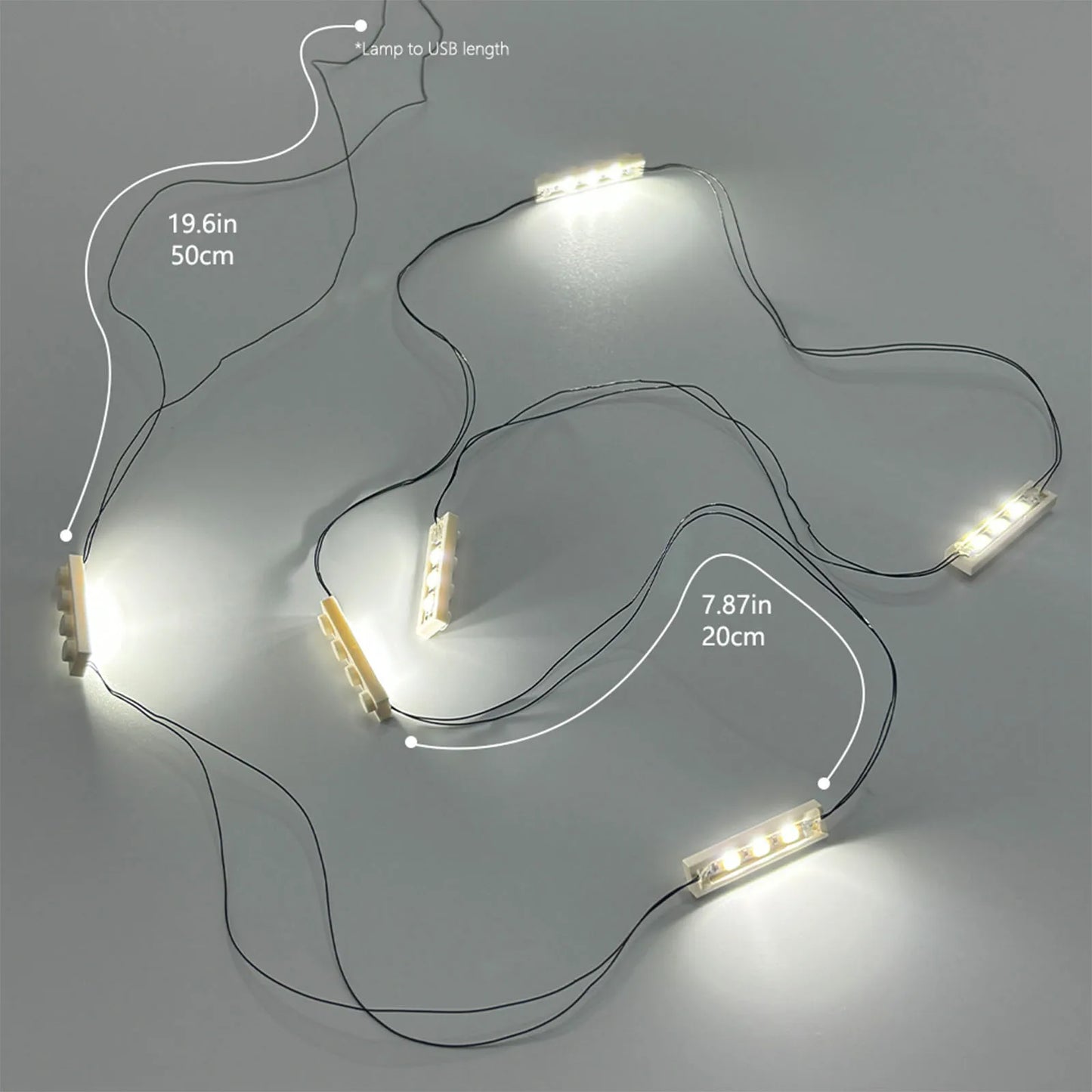 LED Brick Lighting Four/Six in One, Connected in Series, Powered by USB,Light up your building blocks
