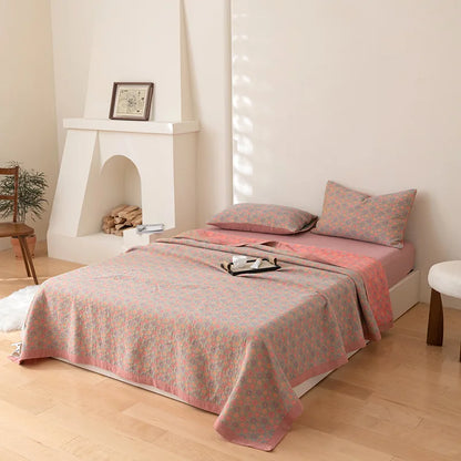 Decorative Bed Cover Blanket Ethnic Cotton Gauze Bedroom Bedspread On The Bed Double Quilts King Size Bed Comforters 220*240cm