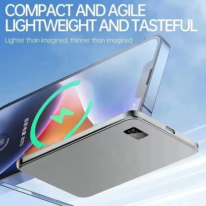 Lenovo 500000mAh Magnetic Wireless Power Bank Ultra Thin Portable CCC Certified Super Fast Charging LED Display Pack for MagSafe