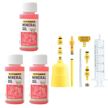 High Performance Bike Brake Mineral Oil - 60ml/2oz - Ideal for Shimano and Tektro Hydraulic Brake Systems