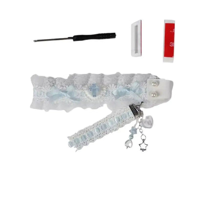 Lace Keyboard Ribbon with Snap-on Keyboard Hand-Decorated Keyboard Accessories for wootingATKDIY  Protect Keyboard Decoration