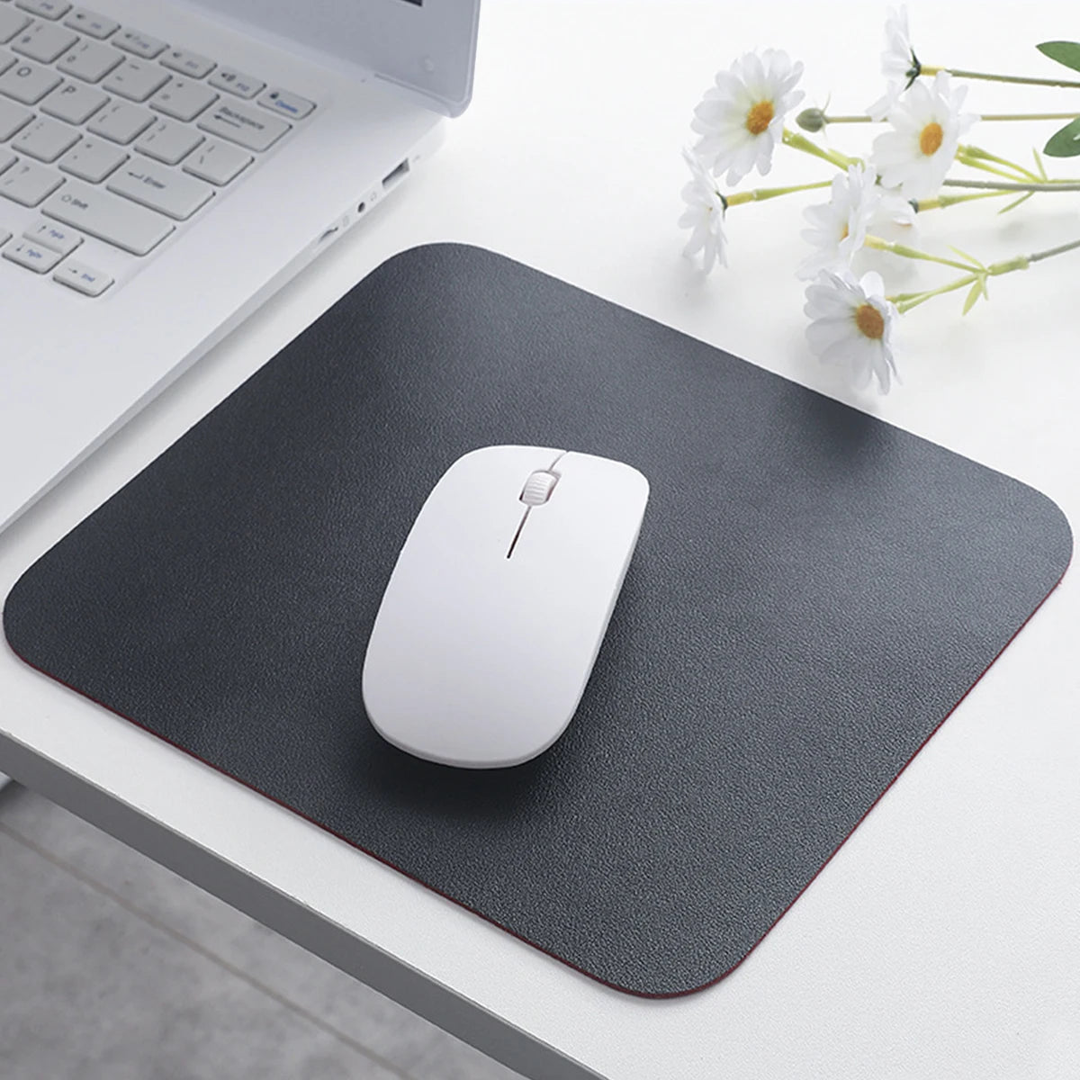 1PC Small PU mouse pad Non-Slip Gaming Desktop Leather Mouse Pad Waterproof Anti-Scratch Easy To Clean Mat For PC Laptop Desktop