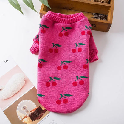 Luxury Dog Clothes for Girl Dog Pullover Knitwear Chihuahua Bichon Sweet Sweater Puppy Outfit Jacket Warm Winter Pet Clothing