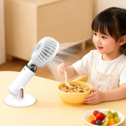 Portable Handheld Fan For Student Adjustable Desk Fan with Base Multifunction Foldable Travel Mini Fans Outdoor Stroller Fans