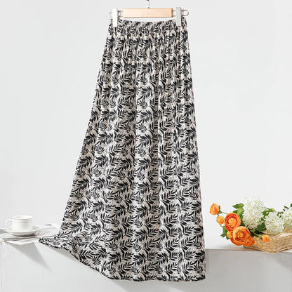 New 2024 Elegant Women Tulle Skirt Korean Fashion Boho Floral A Line Ladies Pleated Skirt Summer Chic High Waist Party Vestidos