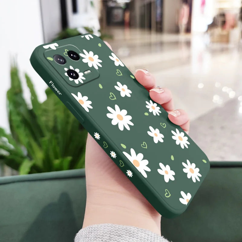 Tender Daisy Phone Case For Xiaomi Mi 15T 14 14T 13 13T 12 12X 12T 12S 11 11T 10 10T 9 9T Pro Lite Liquid Silicone Cover