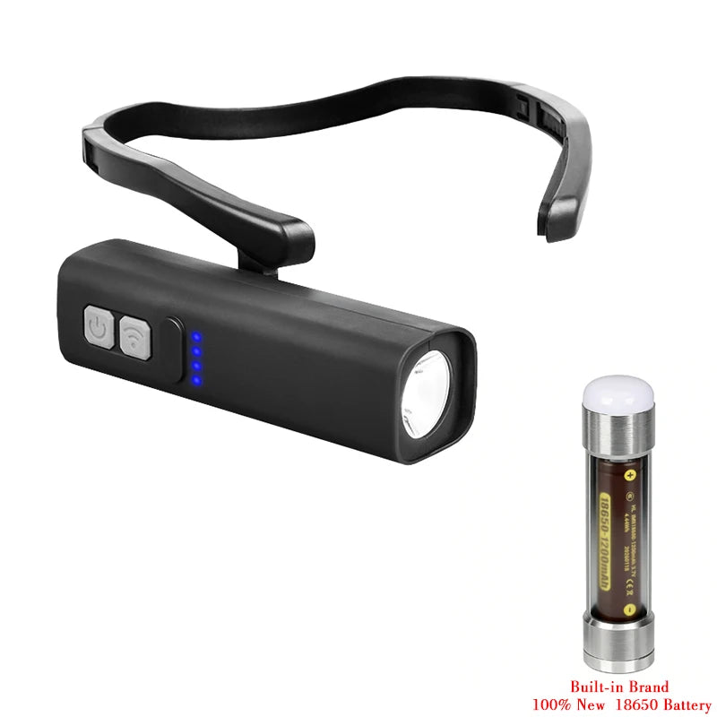2025 New Ear-Hanging Headlamp, 1000 Lumens Motion Sensor LED Head Light, 3 Modes Light for Hands Free Camping Running Repair