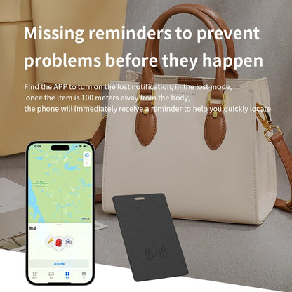 Ultradünne Tracking-Kartenhülle mit Anti-Verlust-GPS-Tracker, intelligenter Standort-Tag für die „Find My“-App auf dem iPhone, kabelloses Laden, IPX6 wasserdicht