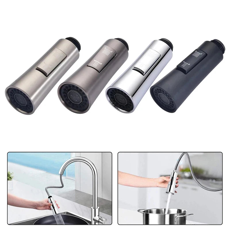 Pull-out Kitchen Sink Faucet Sprayer Head, Replacement Water Outlet Nozzle with Water Saving Aerator