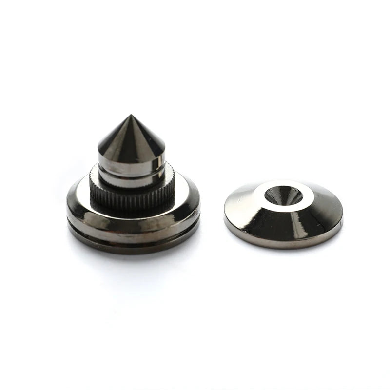 4 PCS 30*27mm speakers Stand Feet Foot Pad Pure copper silver loudspeaker box Spikes Cone Floor Foot Nail M28*26