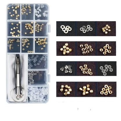 Screwdriver Assorted Kit Glasses Screws Replacement Glasses Screws Sets Sunglass Repair Tool Glasses Screws Eyeglass Nose Pads