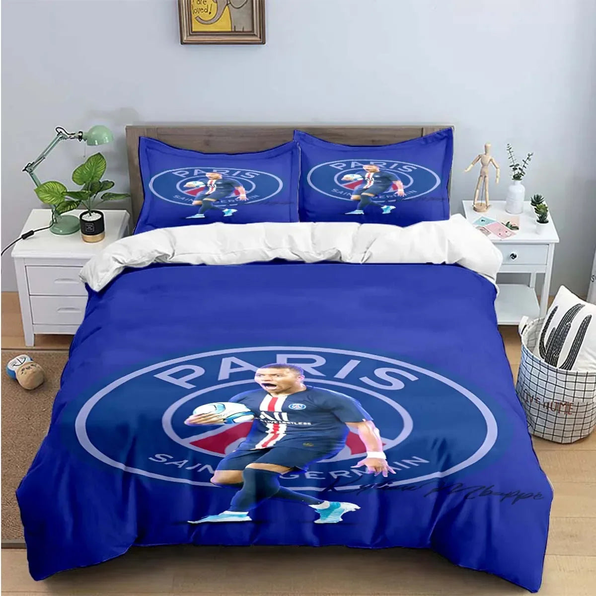 Fashion Football M-Mbappe Digital Printing Bedding Set Duvet Cover Comforter Bed  Youth Kids Girl Boys Birthday Gift