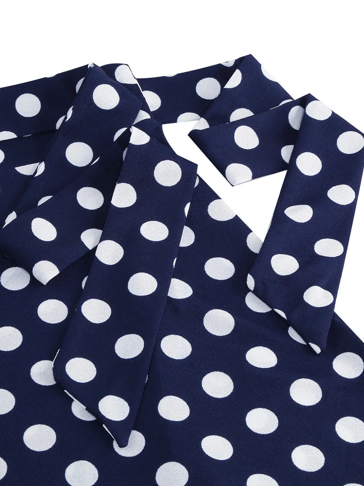Tonval High Waist Polka Dot Belted A-Line Flare Skirt for Women 2025 Spring Summer 50s Clothes Pinup Vintage Swing Skirts