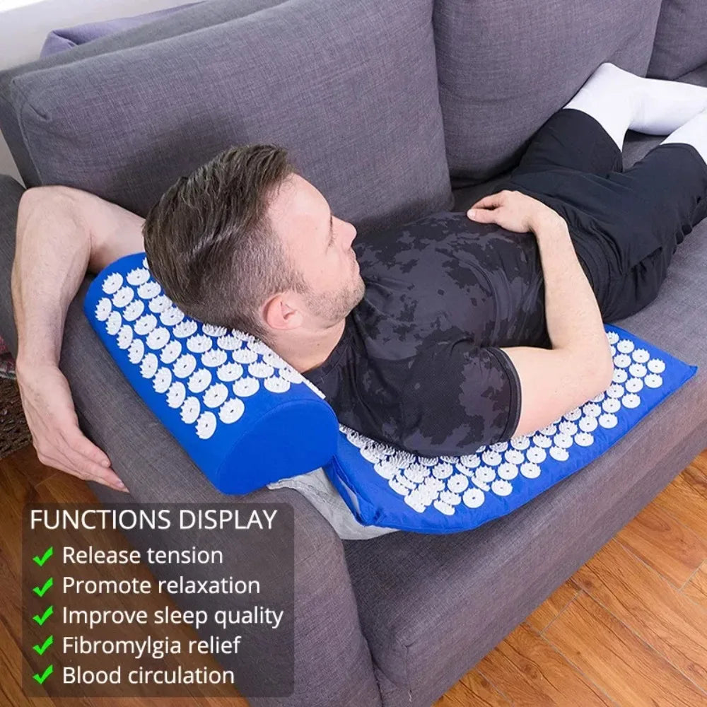 Massager Mat Shakti Mat Massage Yoga Mat Acupressure Relieve Stress Back Body Pain Spike Mat Acupuncture Massage Cushion