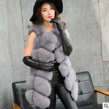 Woman Autumn Hot Sale Luxury Faux Fur Vests Female Winter Hot Sale Thick Warm Waistcoat Lady Coats Jackets Gilet Veste S-4XL