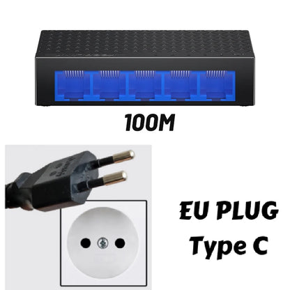 KeepLiNK 5-Port Network Ethernet Switch Plug and Play Unmanaged