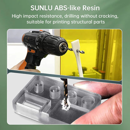 SUNLU UV ABS Like Resin 405nm 2KG 1KG/ Bottle Low Odor And Low Shrinkage For LCD 3D Printer Printing Material 3D Printing