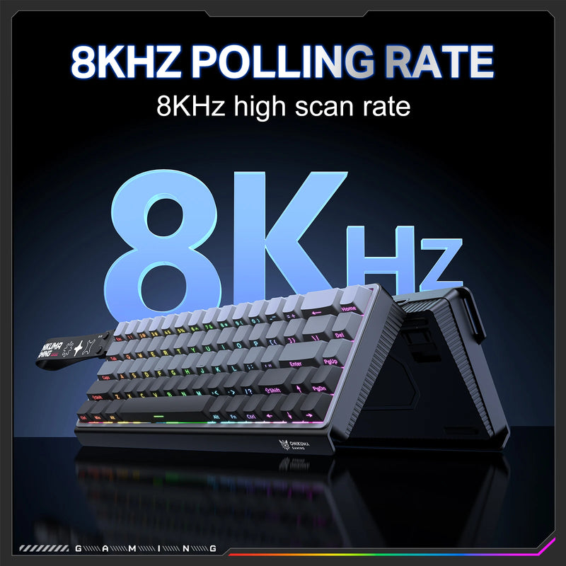 ONIKUMA NEW Magnetic Gaming Keyboards Wired 60% 0.01mm Rapid Trigg 8000Hz SOCD/Rs 0.125ms 128K Rate G69