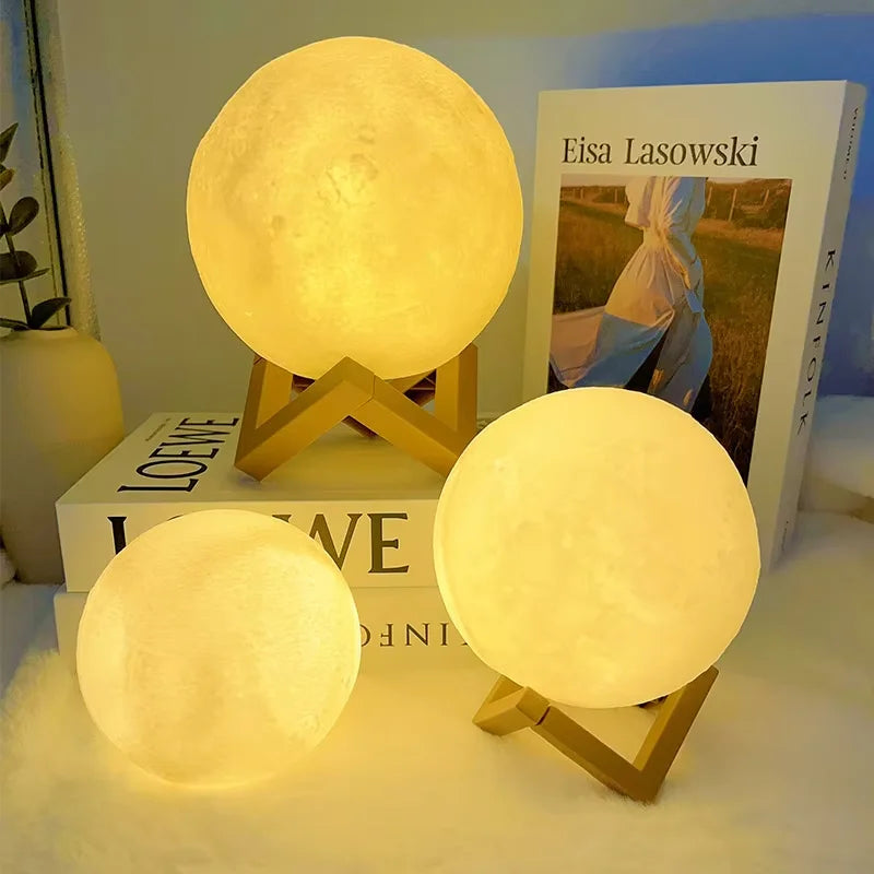 LED-Buchlampe mit Mondlicht und Galaxienlicht, Mond-Nachtlicht, Geschenkidee für Mädchen und Jungen zum Kindergeburtstag, Schlafzimmerdekoration, Innenbeleuchtung