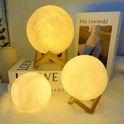 LED-Buchlampe mit Mondlicht und Galaxienlicht, Mond-Nachtlicht, Geschenkidee für Mädchen und Jungen zum Kindergeburtstag, Schlafzimmerdekoration, Innenbeleuchtung