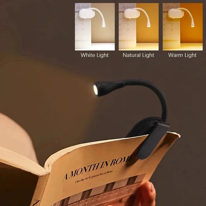 Reading light, trichromatic temperature dimming, LED lights, Type-C charging, compact and portable lighting, 3-24 hours battery