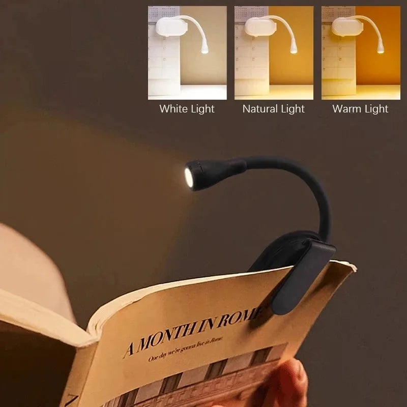 Reading light, trichromatic temperature dimming, LED lights, Type-C charging, compact and portable lighting, 3-24 hours battery