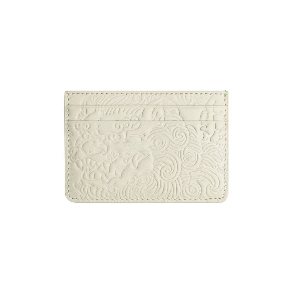 Ultra-Thin Genuine Leather Coin Purse Men's Wallet Simple Lion Embossed Design Women's Bus Card Holder Customizable Logo