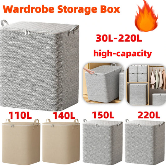 Stereoscopic Storage Boxes Household Storage Boxes Organizing Boxes Fabric Foldable Large Capacity Dust-proof Closet Storage