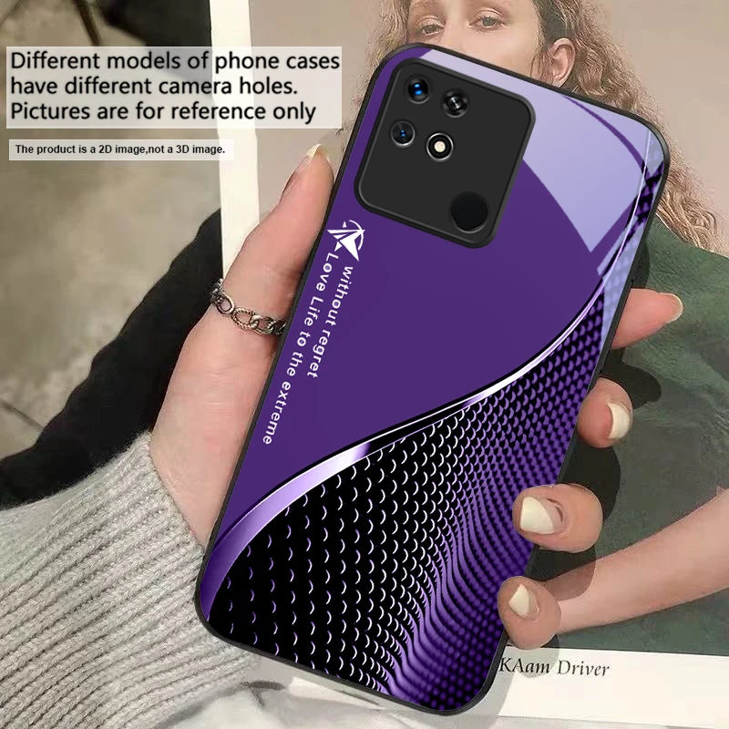 Gradient flowing light For Xiaomi Mi 9 SE 12 12T 13 13T 14 Pro 11 A3 2 6X Pocophone F1 10T Lite 5G Mix 2S Black glass phone case