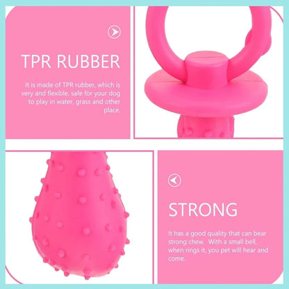Pet Rubber Pacifier Dog Toy Interactive Rubber Soother Pet Dog Cat Puppy Elasticity Teeth Dog Chew Toys Tooth Cleaning Toy B2