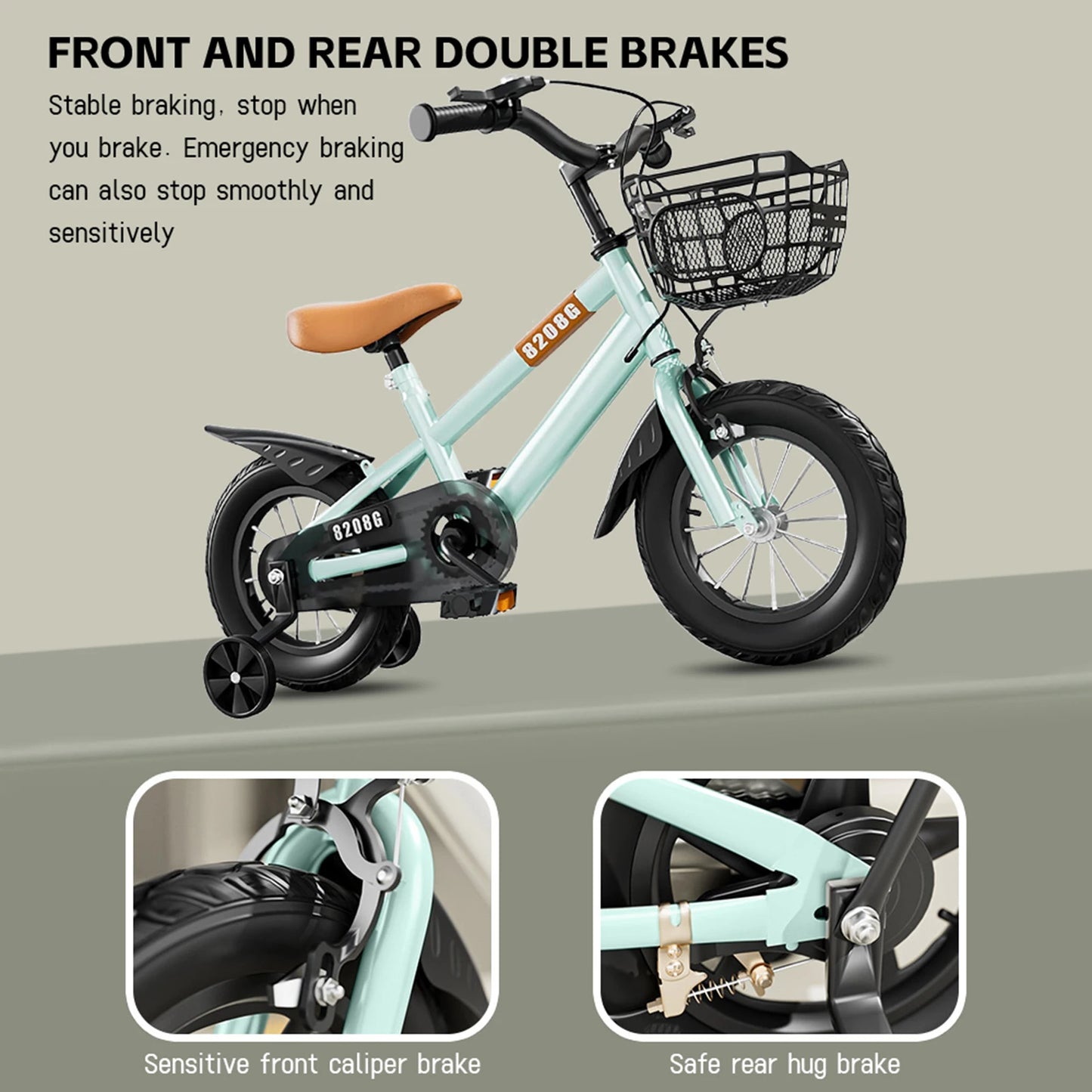 Kids Bike Bicycle for Girls Ages 3-7 Years with Training Wheels Basket Kids Bicycle Bids Bicycles 3-7 years 14inch/16inch