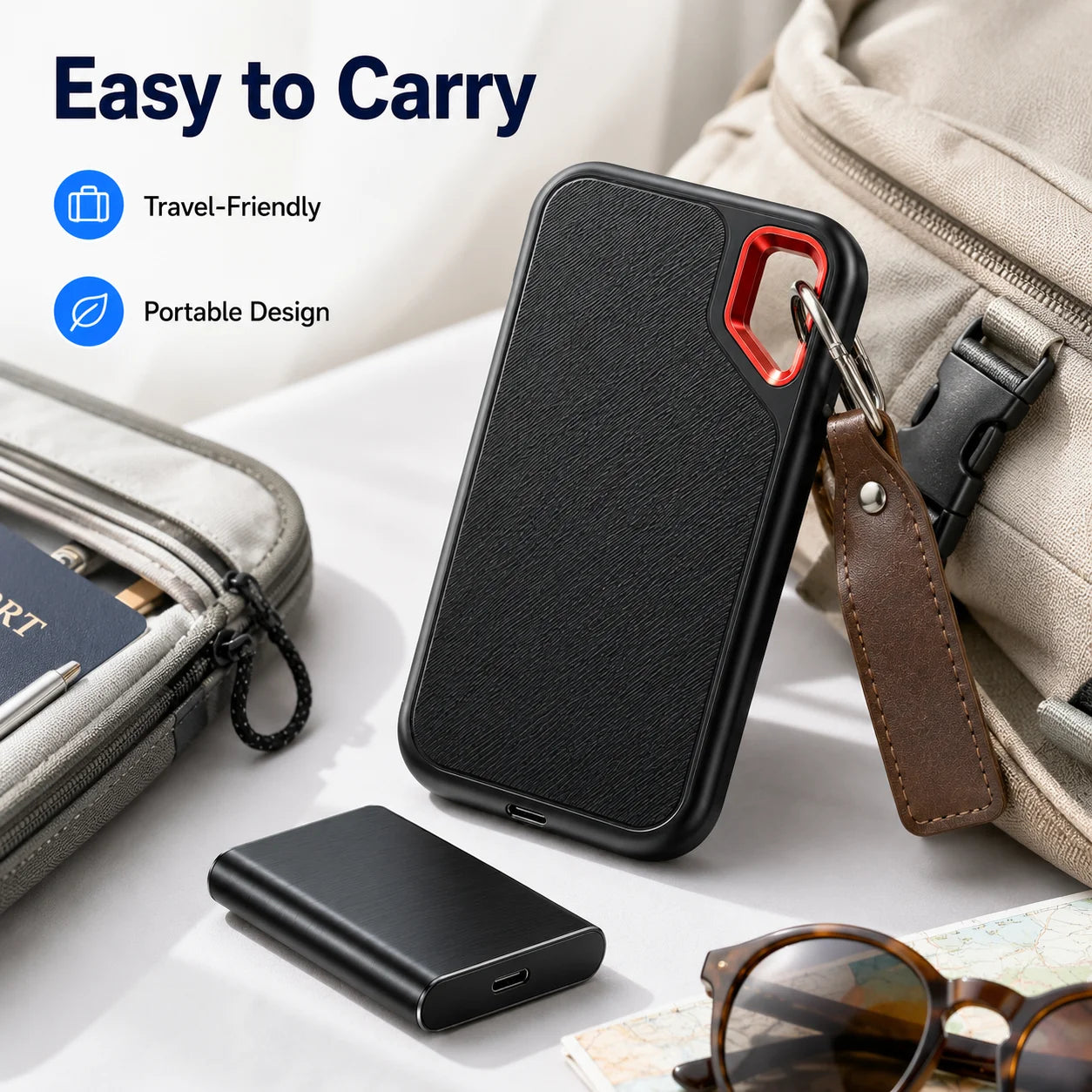 4TB Portable SSD Waterproof Shockproof for Desktop Computer Plug&Play High Speed External Solid State Drive Pro