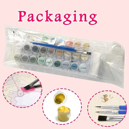 Diy Paint By Number Kits Adults Oil Painting Package Drawing By Numbers Home Wall Decor Flower Canvas Picture
