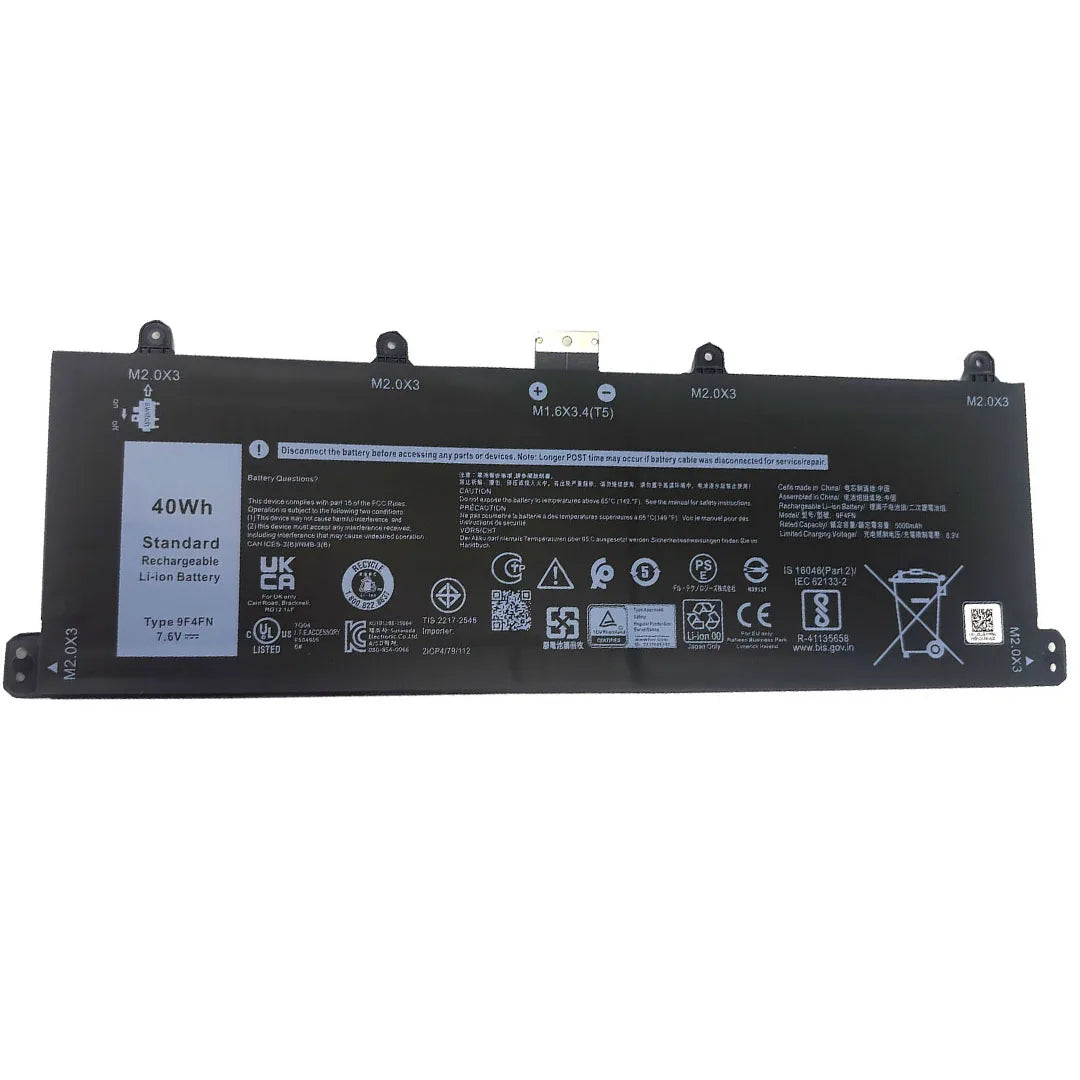 High quality 9F4FN 5000mAh 40Wh 7.6V Laptop Battery for Dell Latitude 7320 2-in-1 Detachable