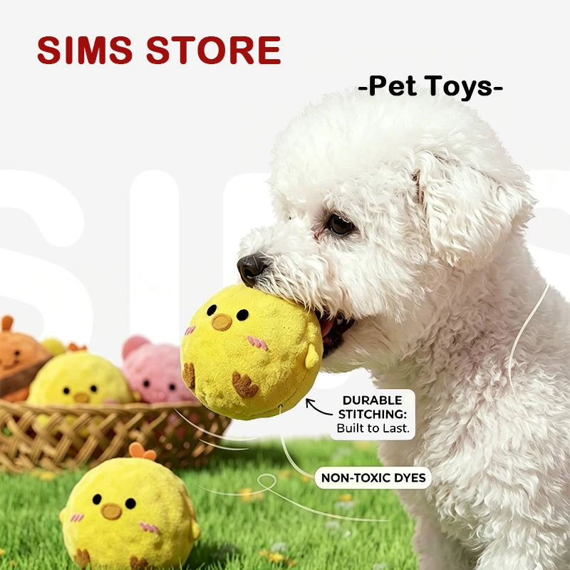 New Pet TPR Squeaky Spiky Dog Ball Toy Interactive Puppy Chew Toys Pet Cleaning Durable Self-Playing Stress Relief Bite Toys