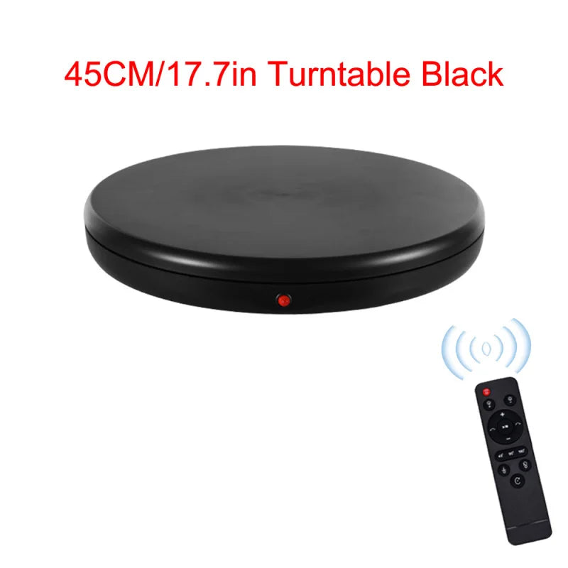 45CM/17.7in Motorized Rotating Display Stand Display Base 360°Rotatable Electric Potography Turntable for Products Display Live