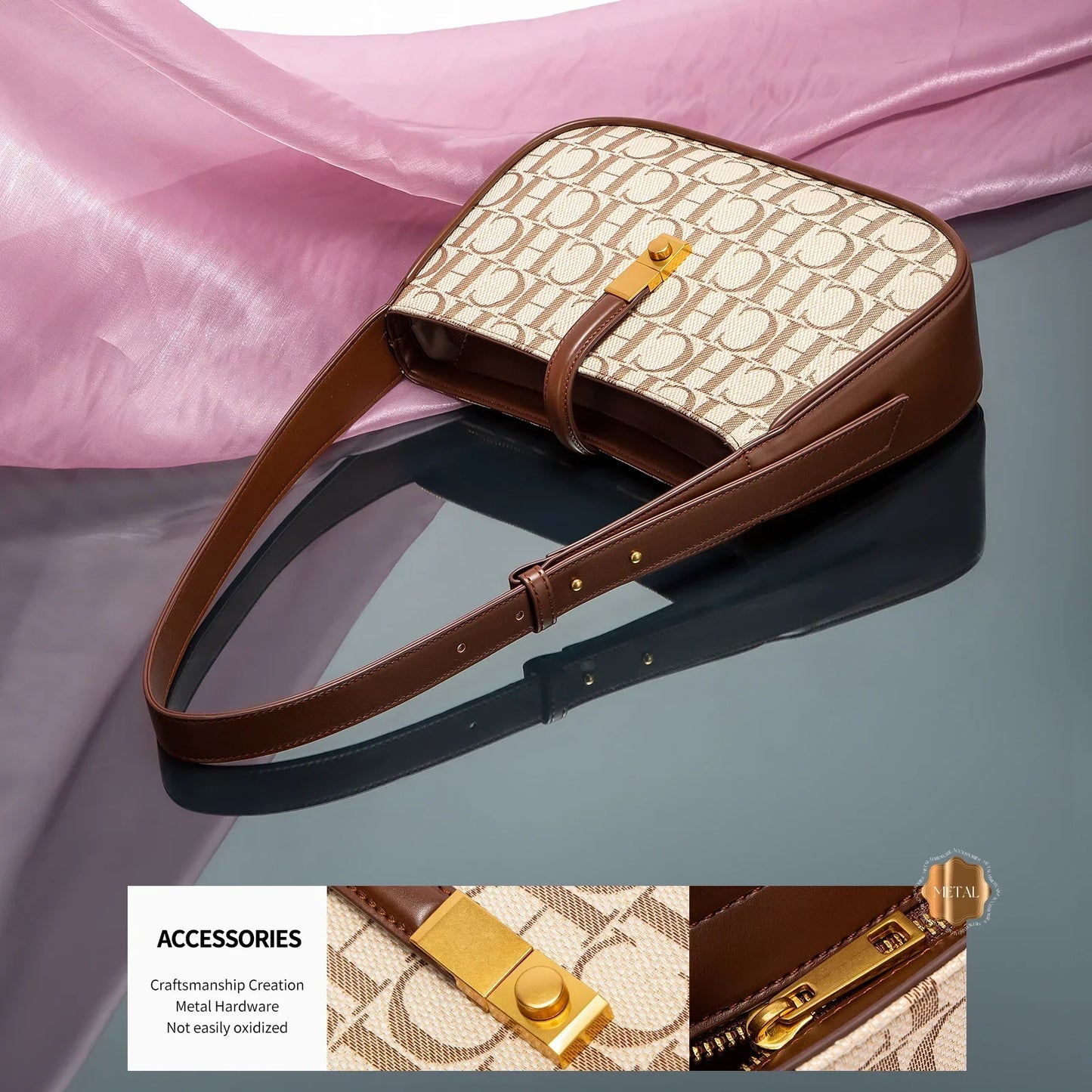 Timeless Classic Women's Party Handbag for Multiple Occasions Retro-Inspired Luxury Monogram Handbag