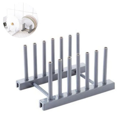 8/16 Grids Folding Bamboo Dish Rack Drying Rack Holder Utensil Drainer Plate Storage Holder Plate Wooden Flatware Dish Rack