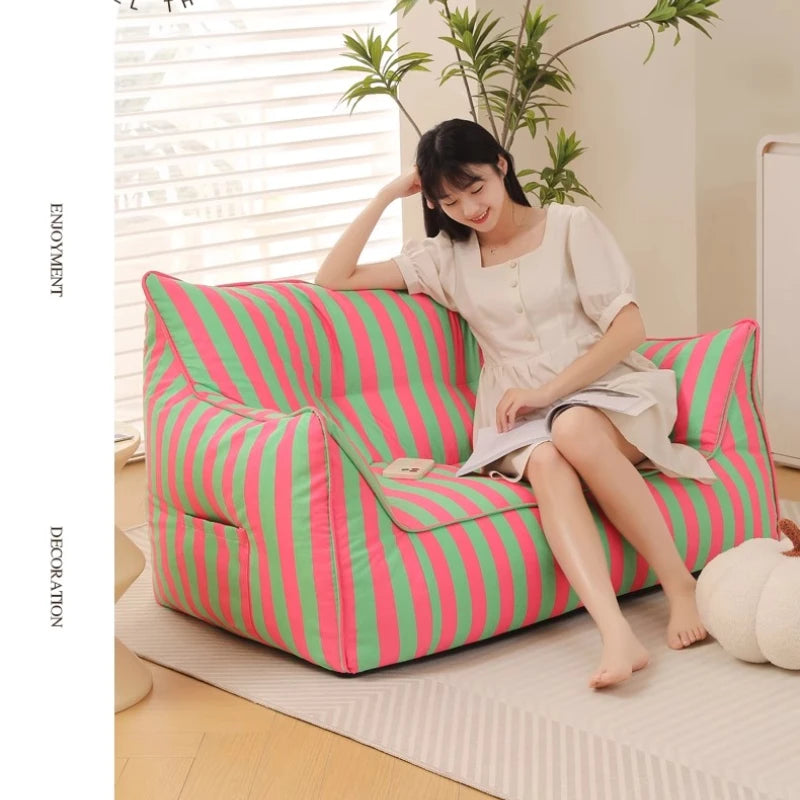 Bean Bag Furniture Sofas For Living Room Compression Puffs High-density Resilient Foam Sillones Comprimidos Scandinavian Style