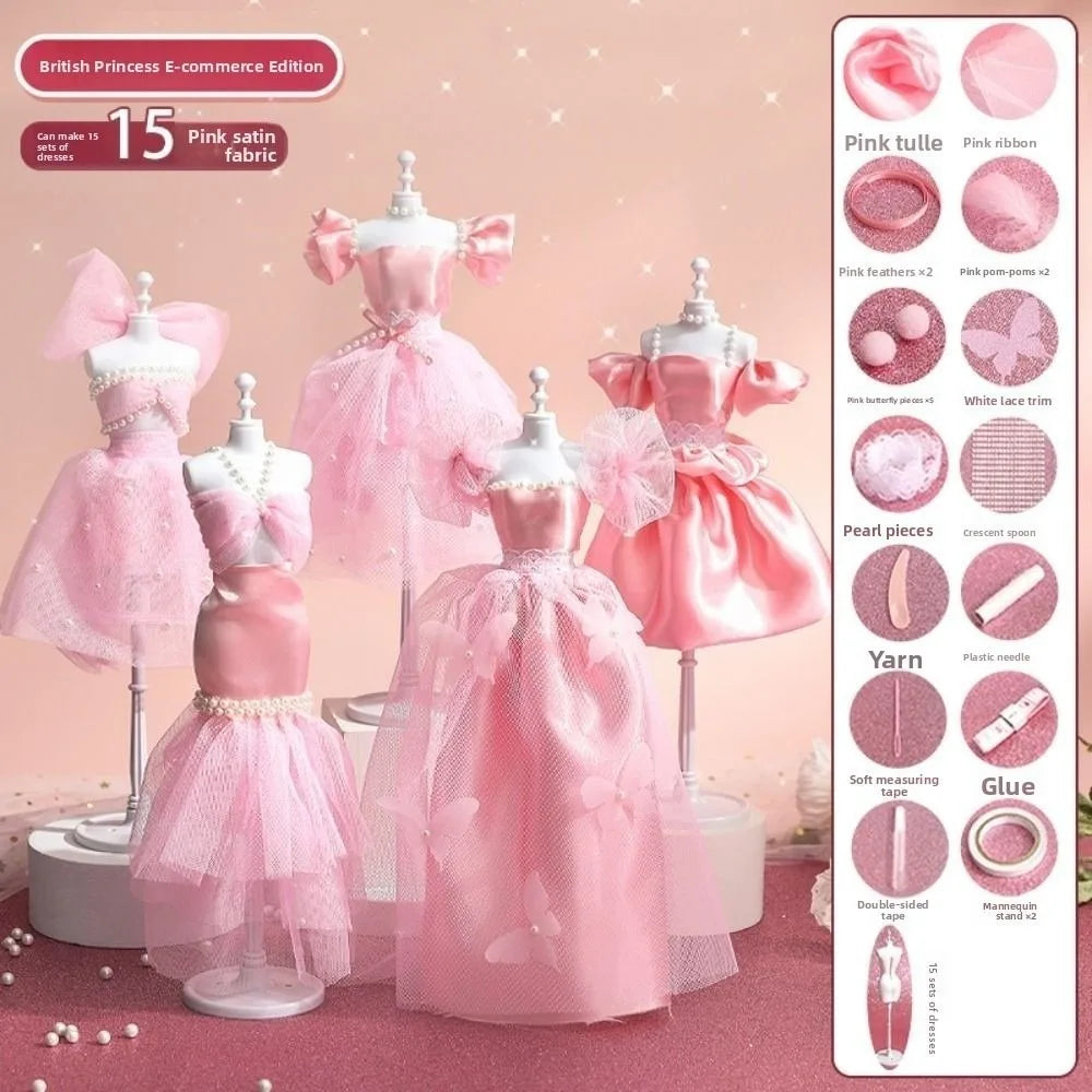 Handcrafts Skirt DIY 's Clothes Kit Handmade Fashion Design Princess Outfit Kit Wear Cute 's Dress Material Girl