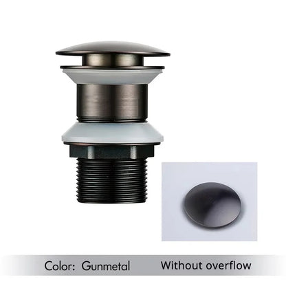 Pop up Drain Button Bathroom Sink Plug Black Gold Rose Siphon Waste Stopper Wash Basin Faucet Accessory for Kitchen Or Bath