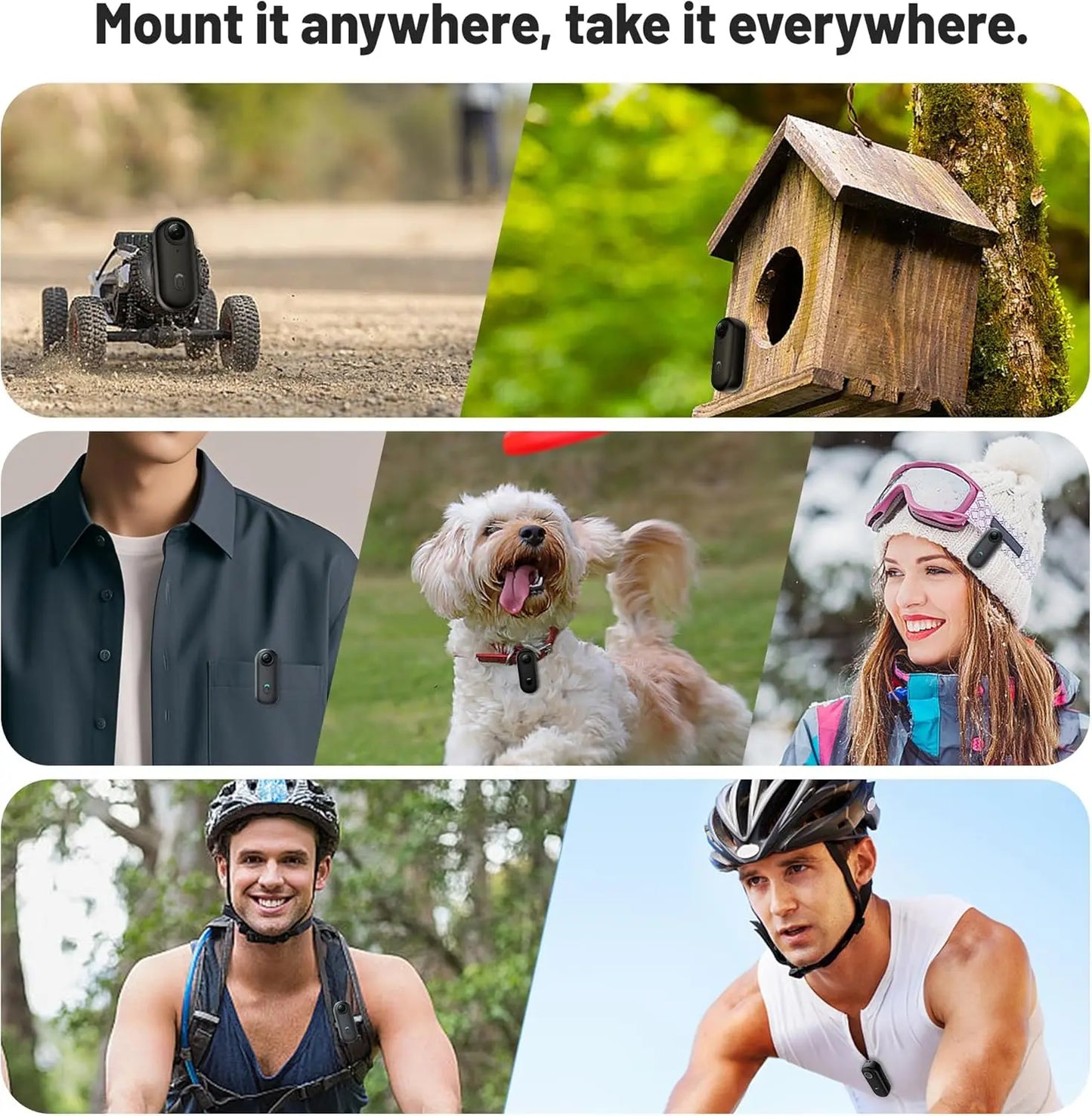 Action Camera 4K HD WiFi 2.4GMini Cameras Waterproof Magnetic Clip Click Chest Body Motorcycle POV Wearable Thumb Video Vlog