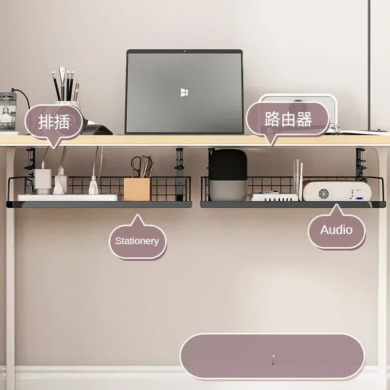 Under Desk Cable Management Tray, No Drill Steel Desk Cable Organizers, Wire Management Tray Cable Management Rack
