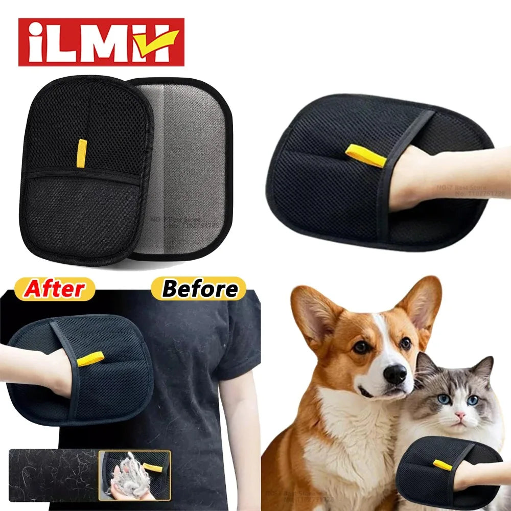 Pet Grooming Gloves Static Dedusting Brush Pet Hair Remover Brush Removing Dog Cat Hair From Sofa Carpet Clothes Tool Supplies
