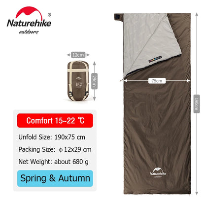 NaturehikeLW180 Sleeping Bag Ultralight Portable Sleeping Bag Spring Summer Sleeping Bag Outdoor Hiking Camping Travel Equipment