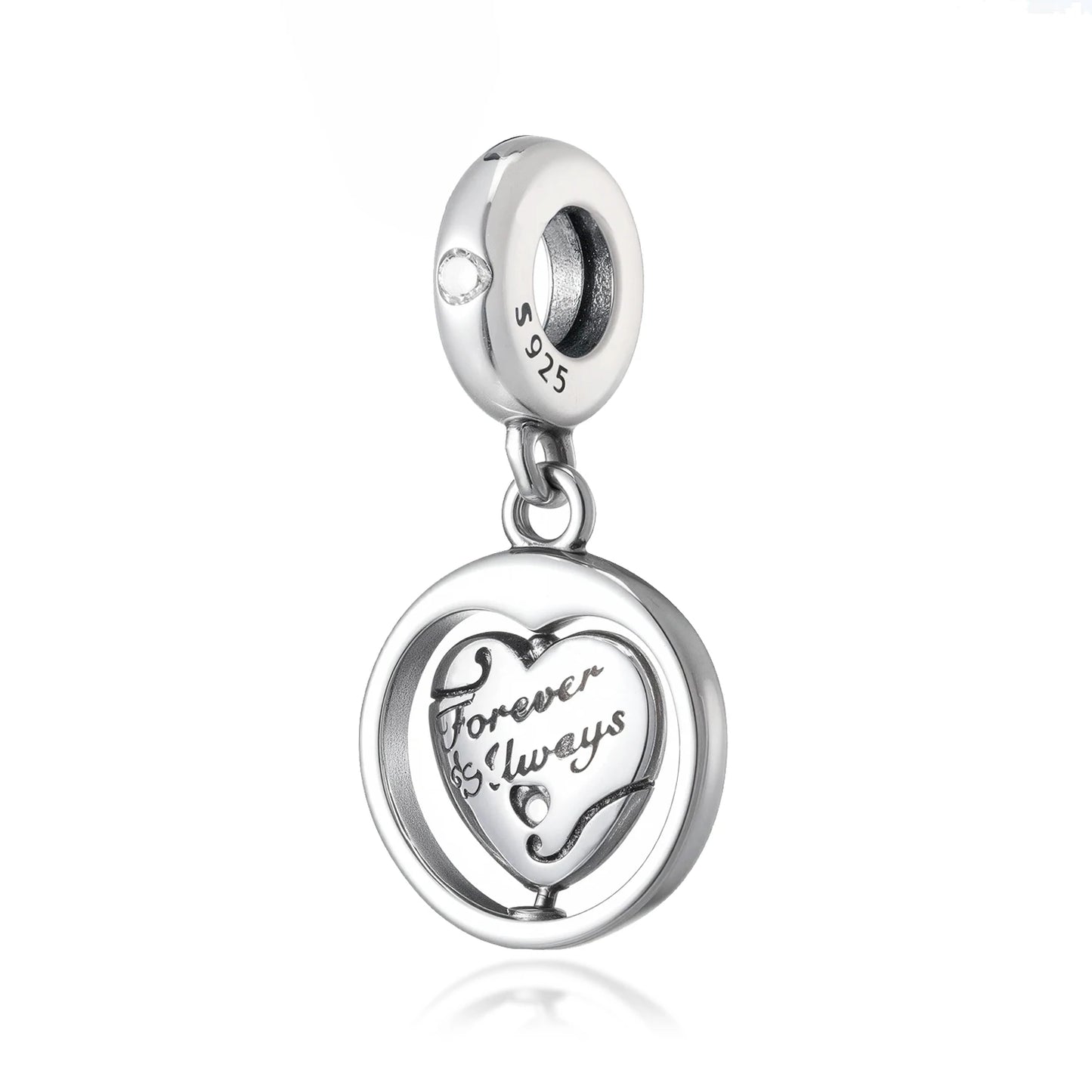 New 925 Sterling Silver Heart Number Charms Fit Original Europeans Bracelet Love Angel Wings Globe DIY Jewelry Gift for Women