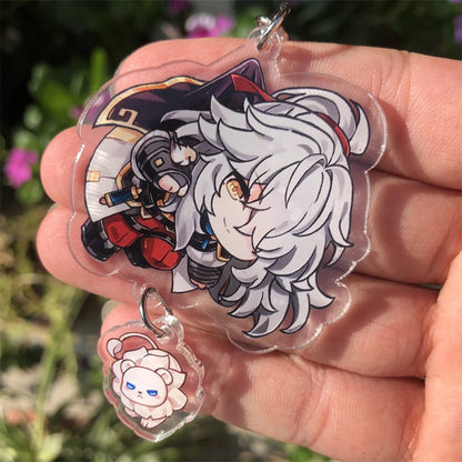 Honkai: Star Rail Kafka March 7th Dan Heng Clara Pom-Pom Cosplay COSTUME Keychain Accessories Key Chain Pendant Prop Xmas Gift