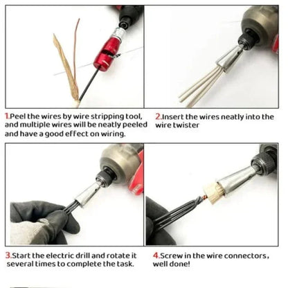 1PC Wire Twisting Tools Quickly Twister Electrician Artifact for Power Drill Drivers Twisted Connector Cable Device Multi-tool