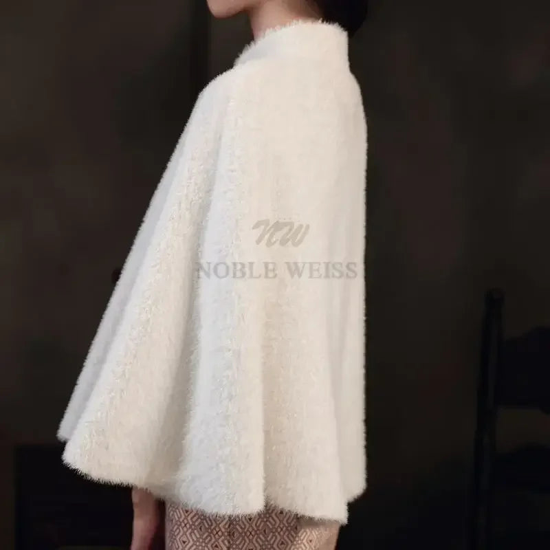 Faux Fur Party Wrap Winter Warm Wedding Bolero  High Quality Wedding Coat Bridal Shawl Party Cape Wholesale Customized