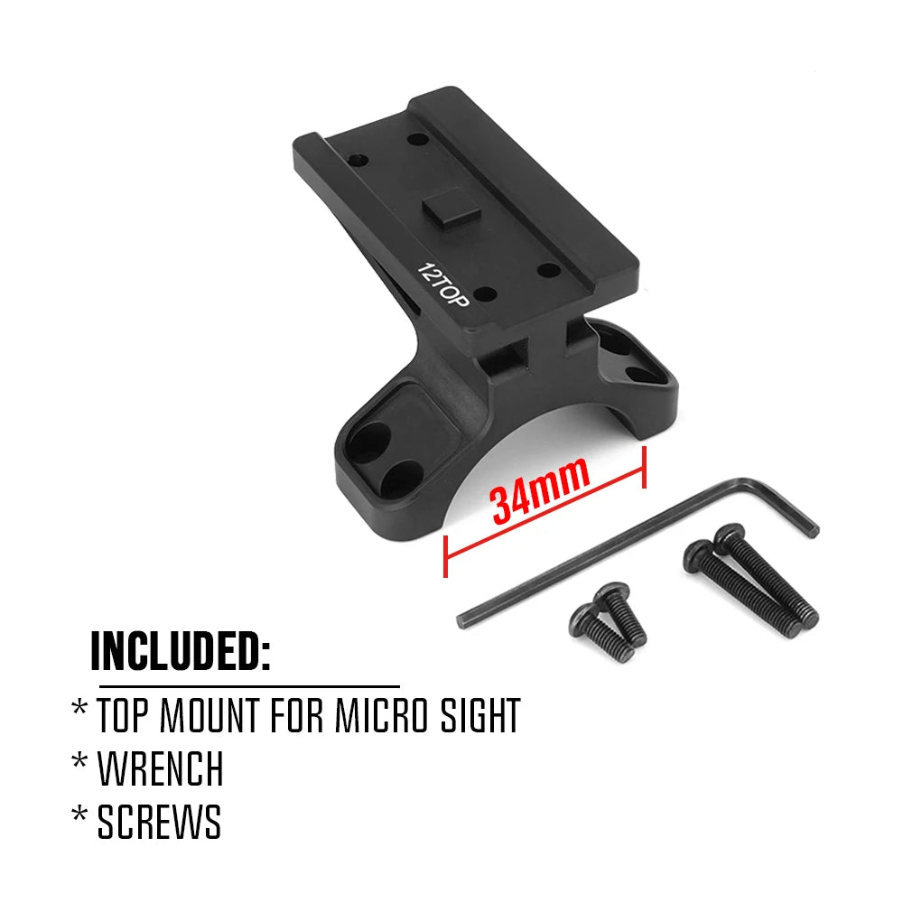 COMM C1 Modular Mount 1.54"/1.70" Optical Centerline Height 30/34mm Ring Size ScopeMount With Offset Optic Adapter